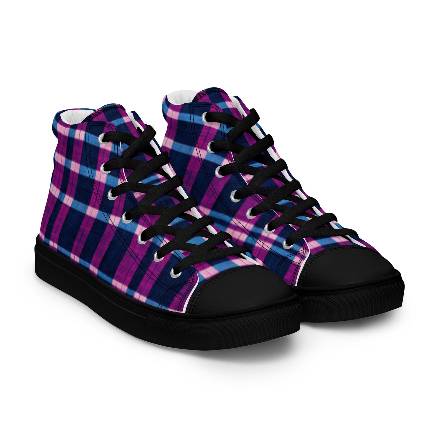 Royal Highlander Plaid Women’s high top canvas shoes