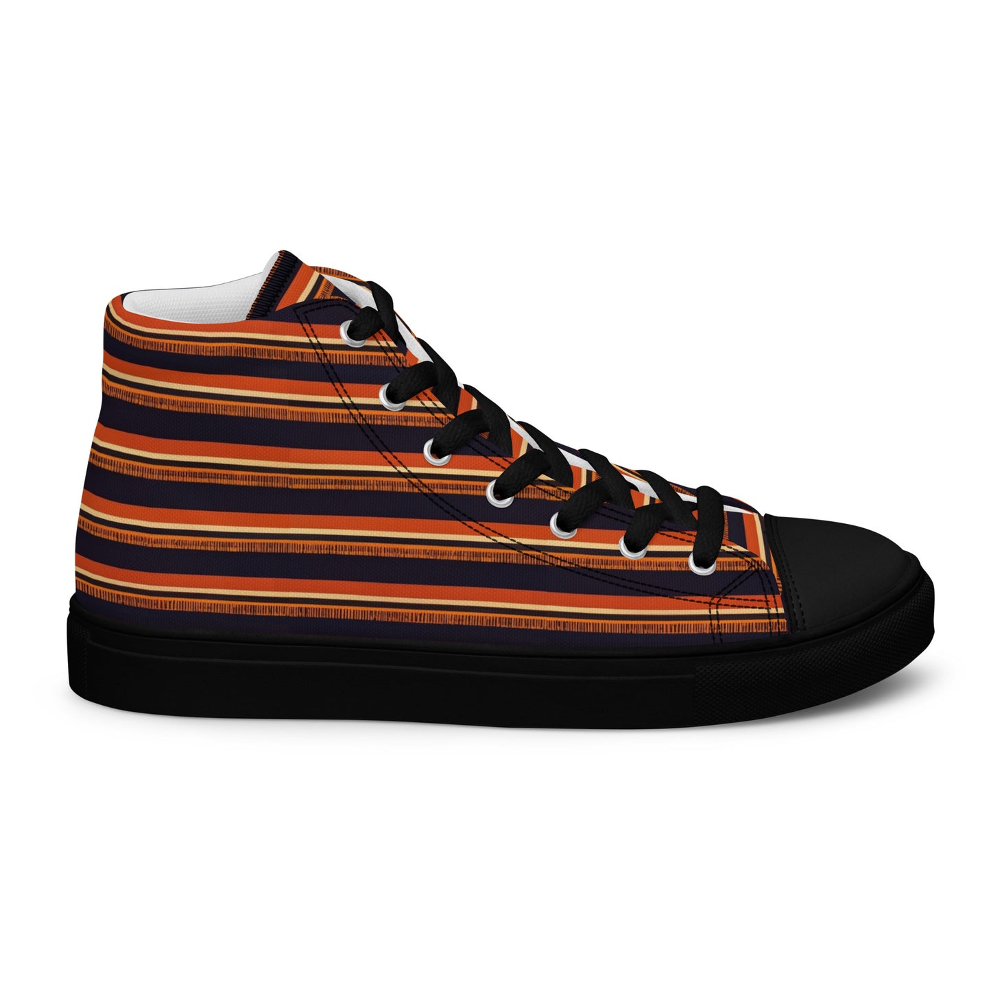 Savanna Sunset Stitches Women’s high top canvas shoes