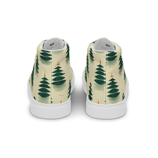 Merry Pine Parade Women’s high top canvas shoes