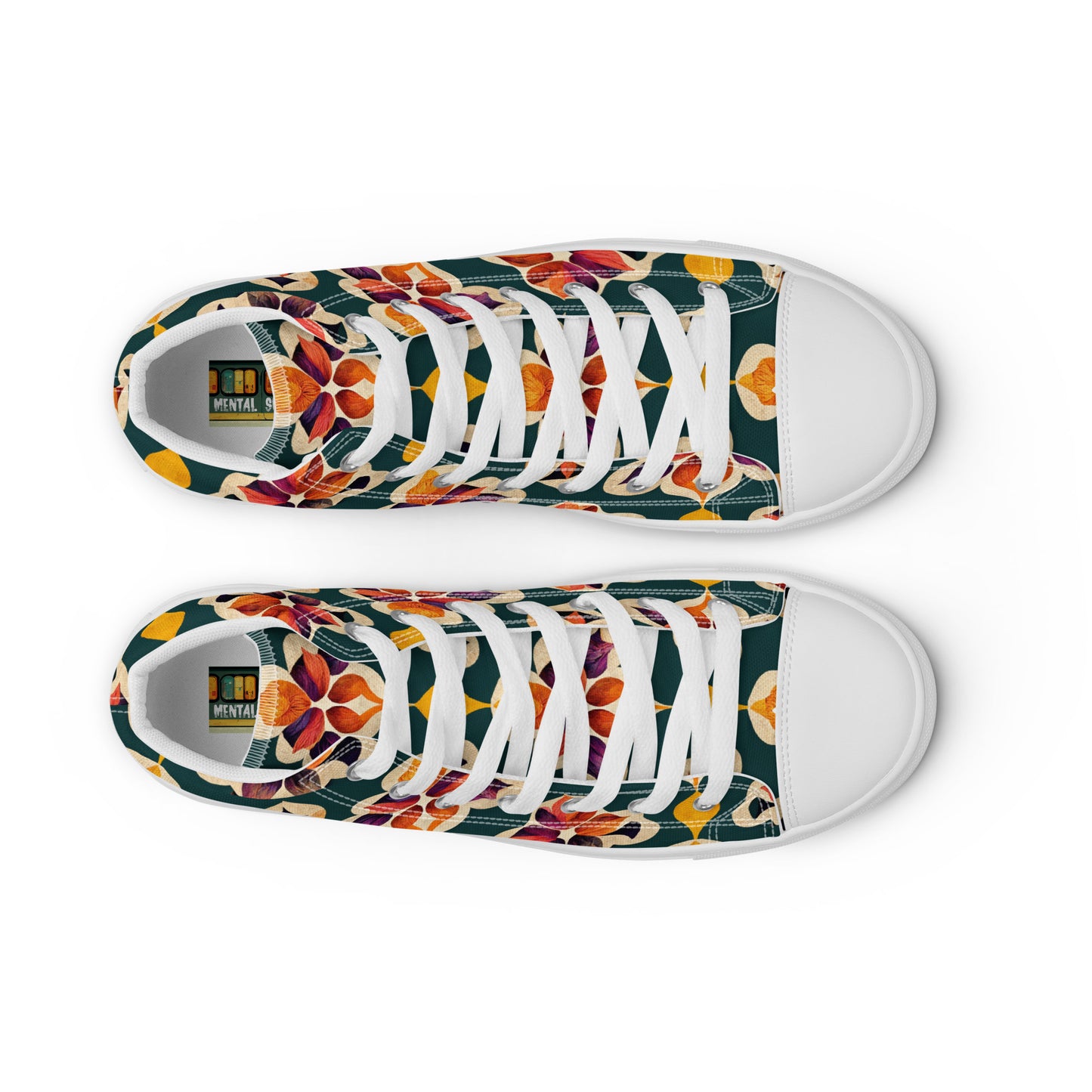 Ifrane’s Rainbow Blossoms Women’s high top canvas shoes