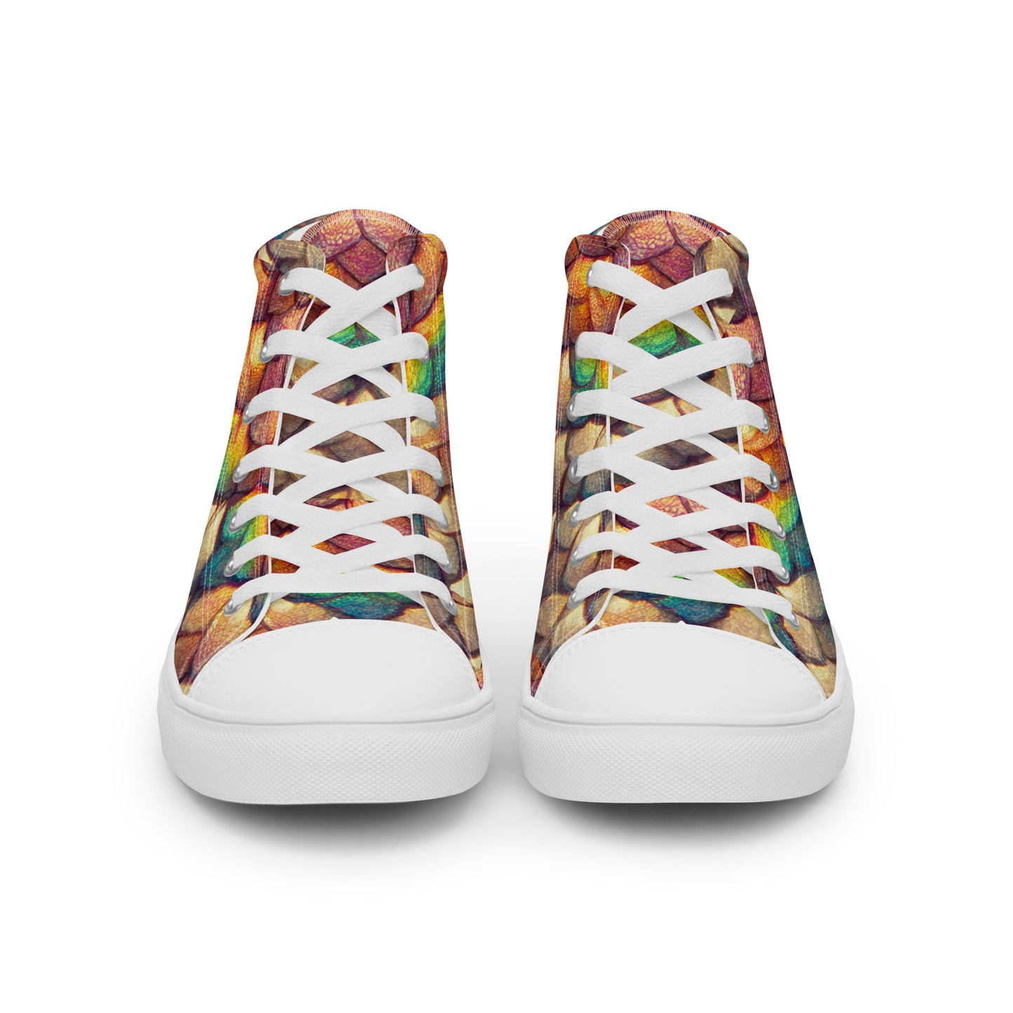 Cloeyra, the Radiant Aether Dragon Women’s high top canvas shoes