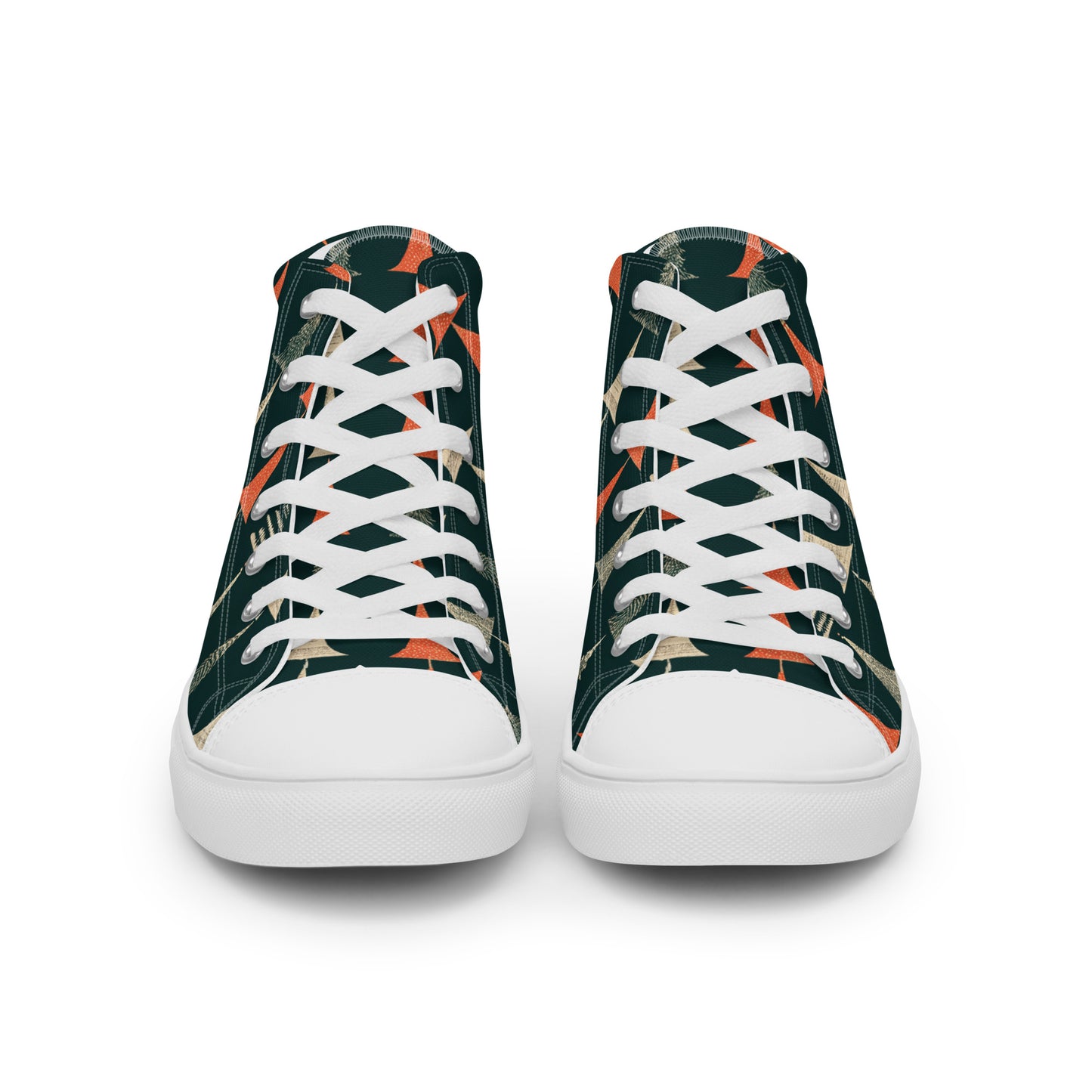 Holiday Tree Symphony Women’s high top canvas shoes