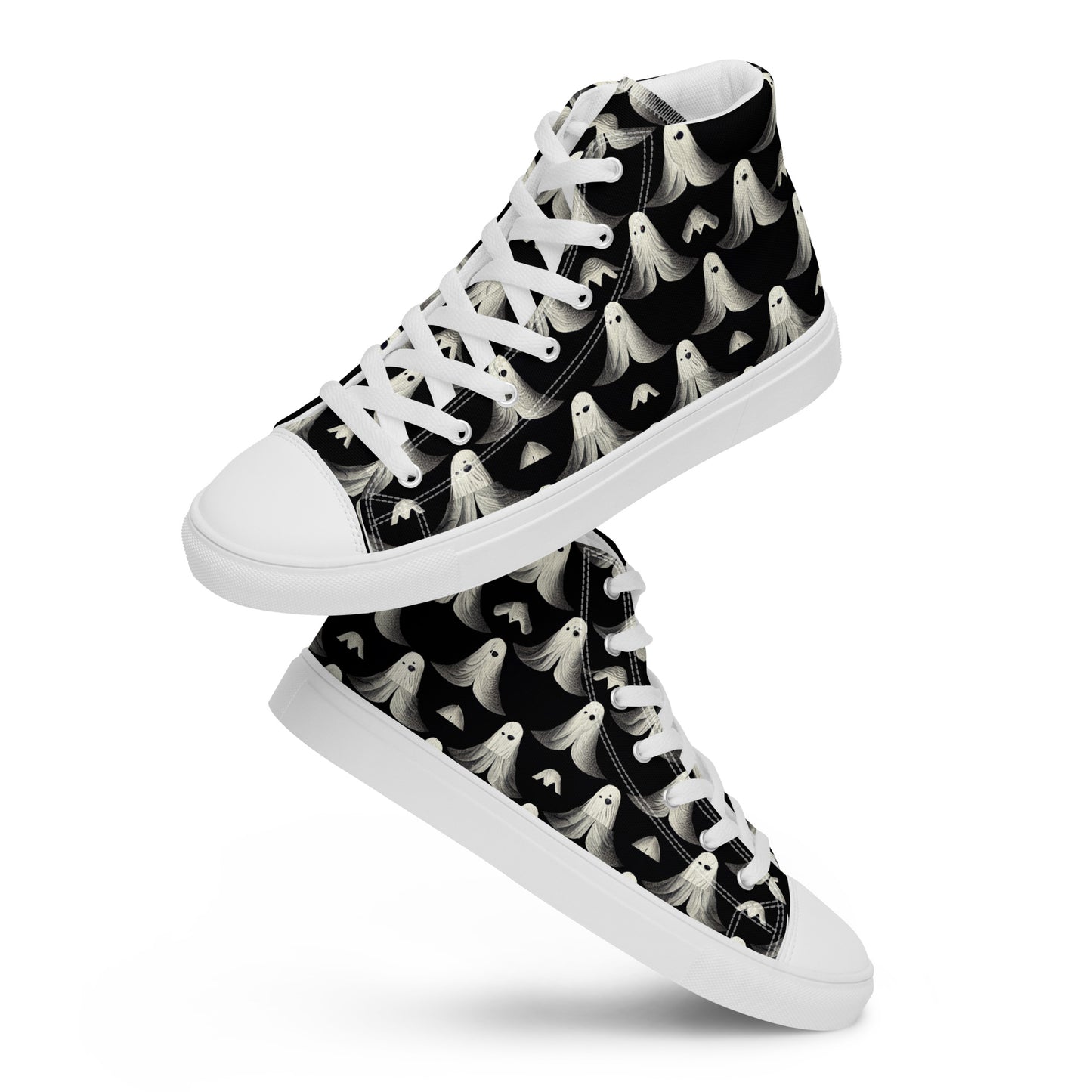 Ghostly Illusions Women’s high top canvas shoes