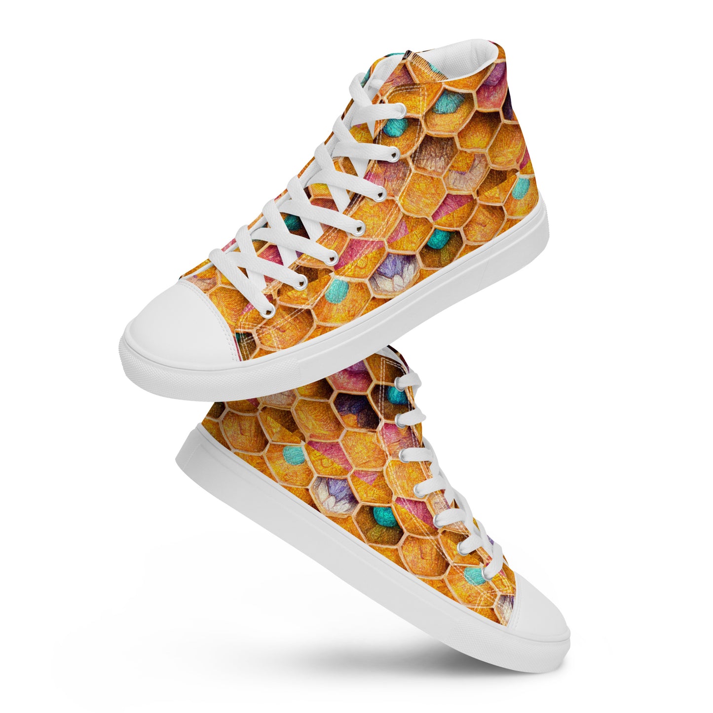 Buzzing With Color Women’s high top canvas shoes