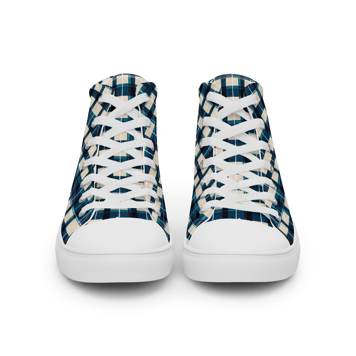 Frosty Glen Plaid Women’s high top canvas shoes