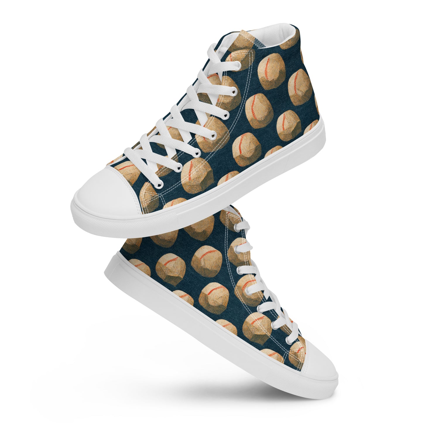 Home Run Hues Women’s high top canvas shoes