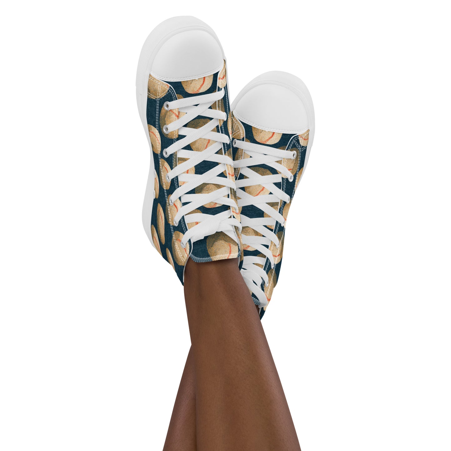 Home Run Hues Women’s high top canvas shoes