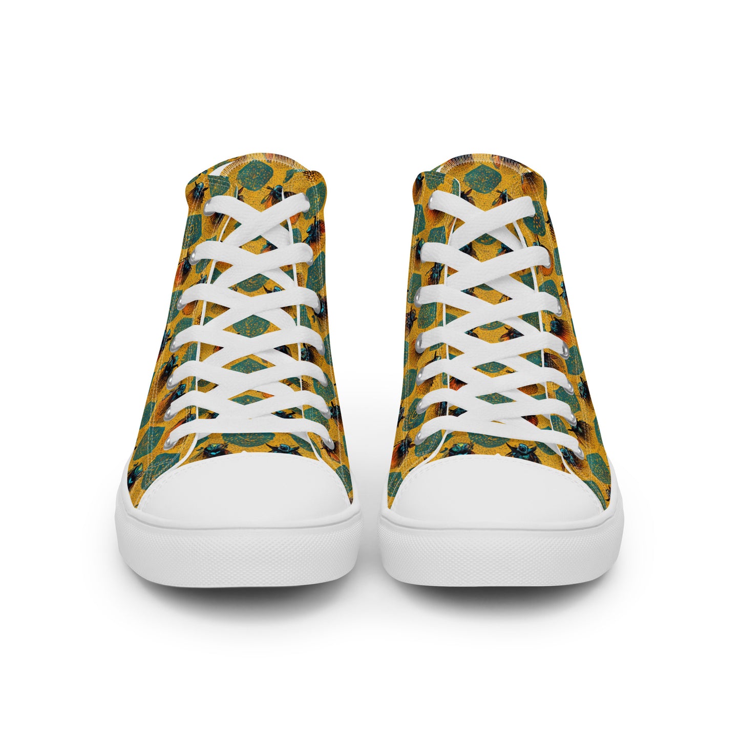 Honeycomb Whispers Women’s high top canvas shoes