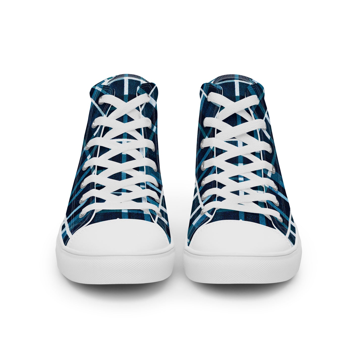 Royal Blue Scottish Heritage Women’s high top canvas shoes