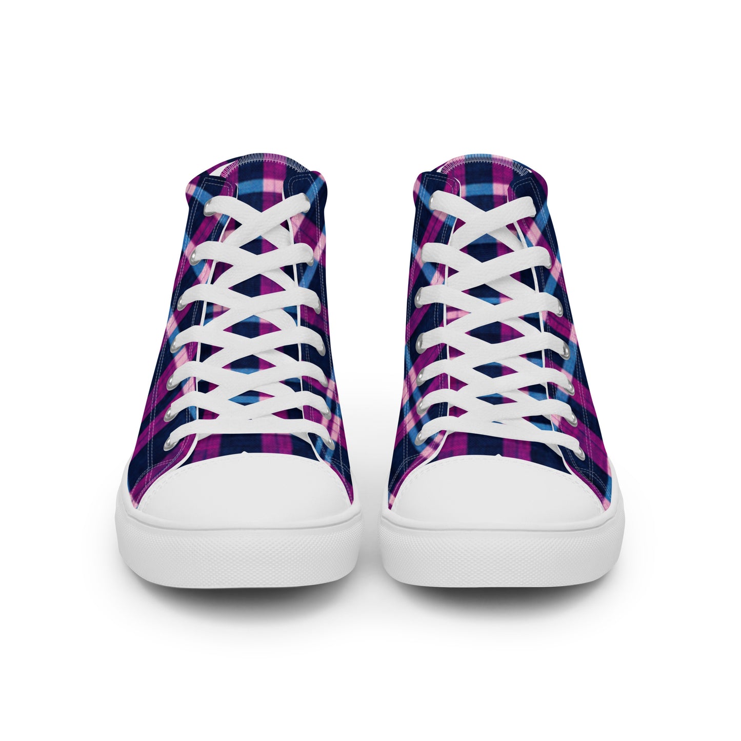 Royal Highlander Plaid Women’s high top canvas shoes