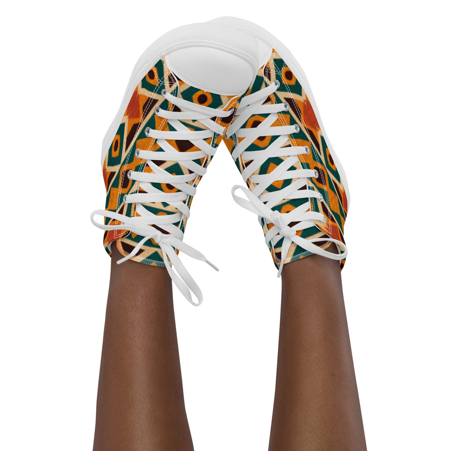 Tropical Diamond Tango Women’s high top canvas shoes