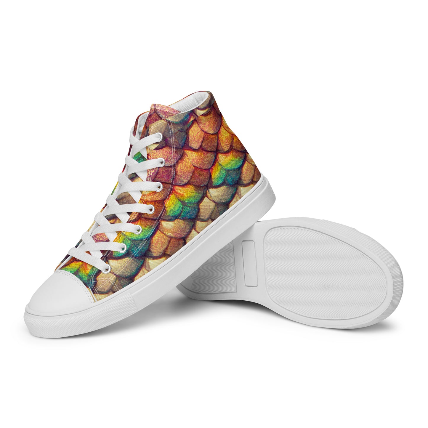 Cloeyra, the Radiant Aether Dragon Women’s high top canvas shoes