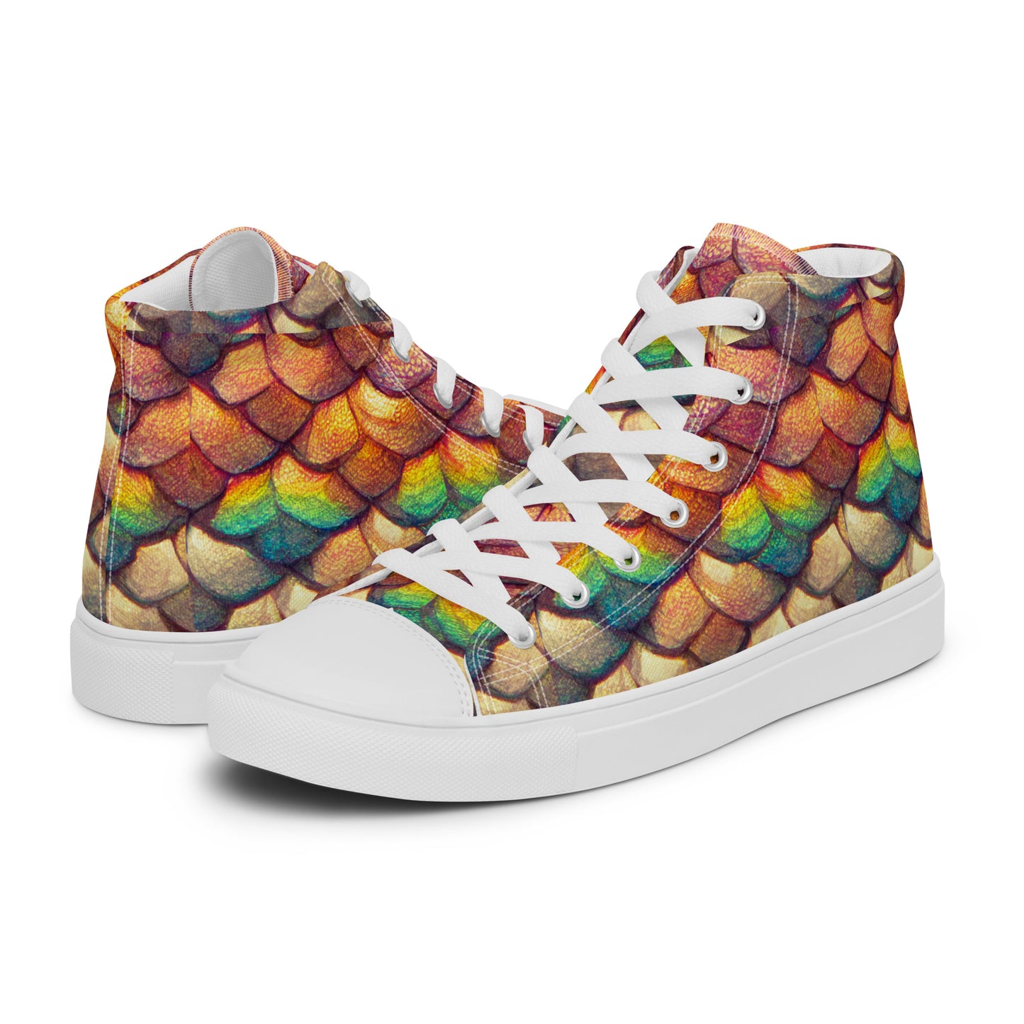 Cloeyra, the Radiant Aether Dragon Women’s high top canvas shoes