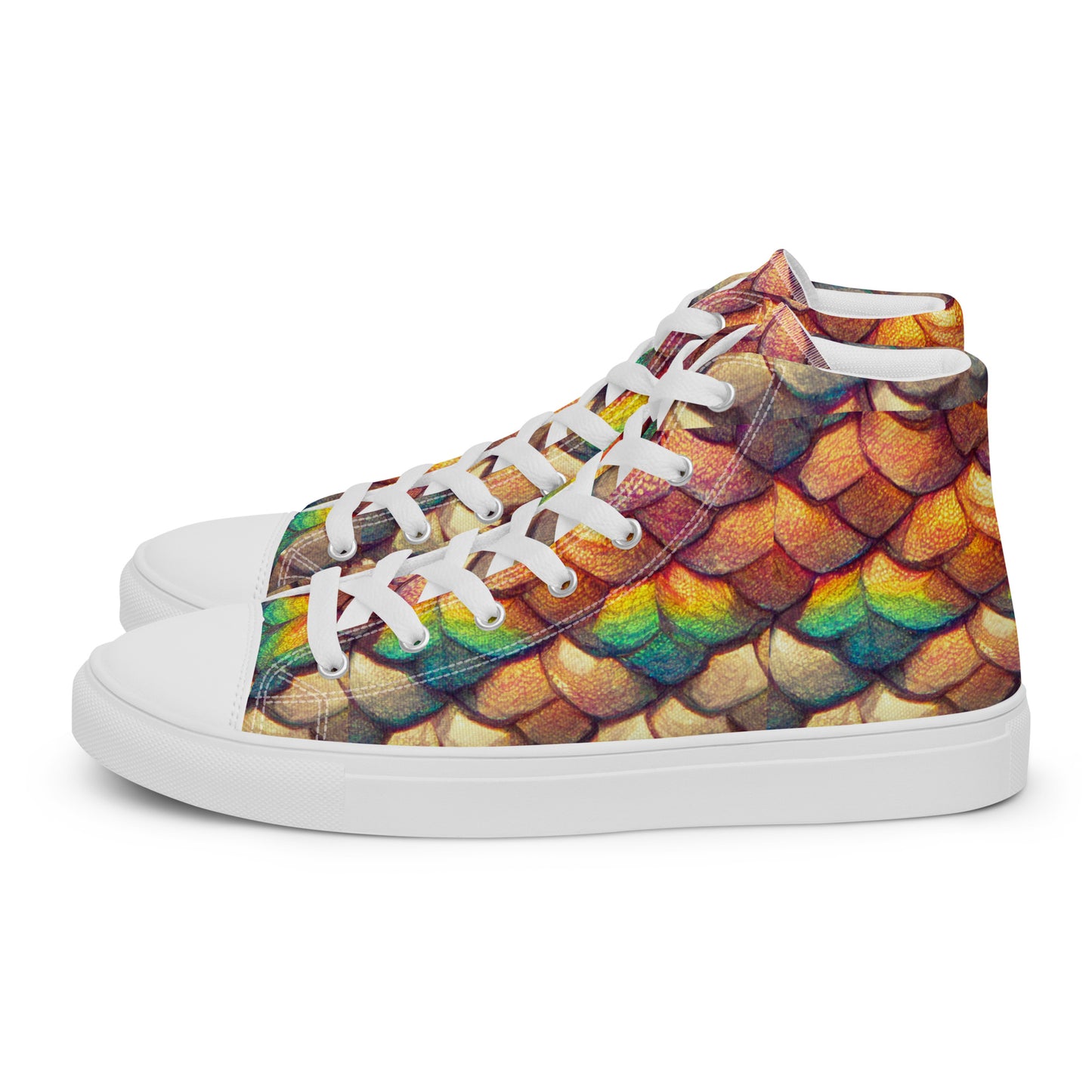 Cloeyra, the Radiant Aether Dragon Women’s high top canvas shoes