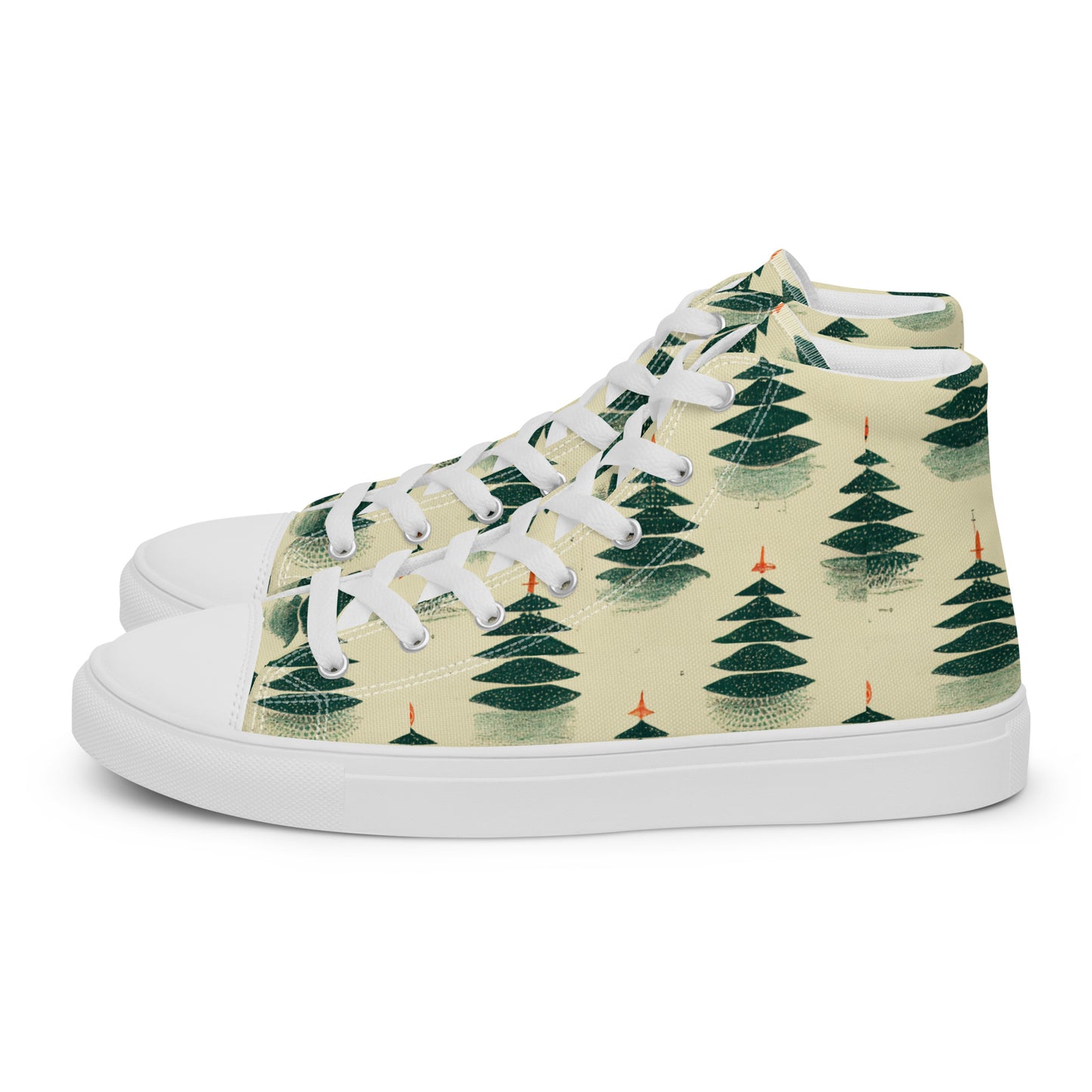 Merry Pine Parade Women’s high top canvas shoes