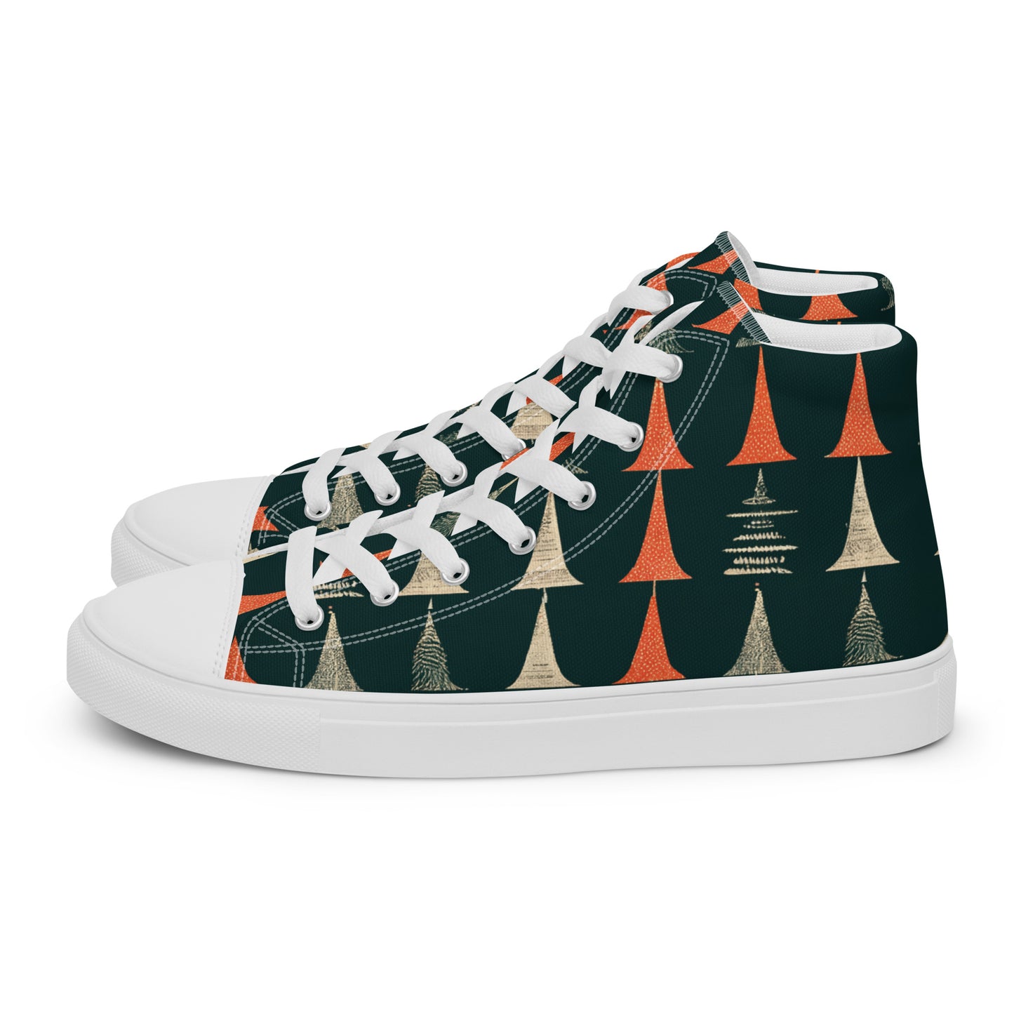 Holiday Tree Symphony Women’s high top canvas shoes