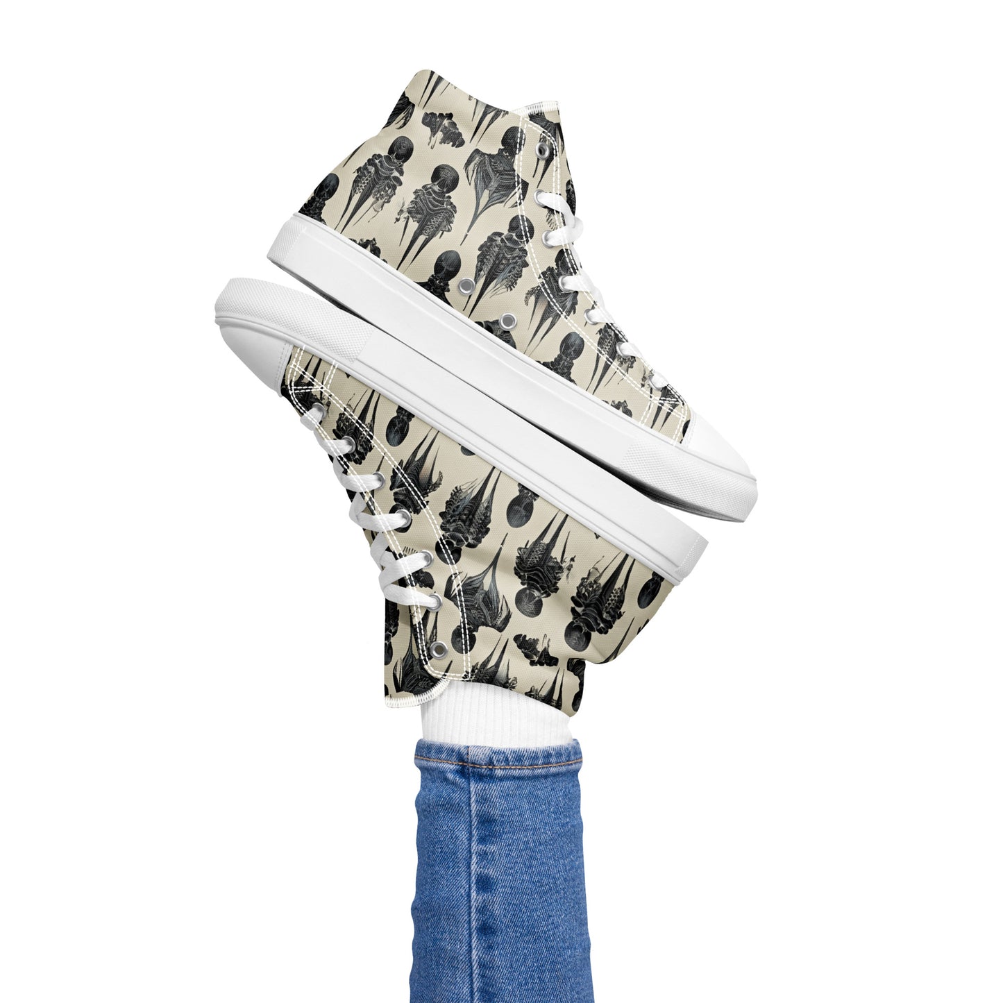 Bone Dance Women’s high top canvas shoes