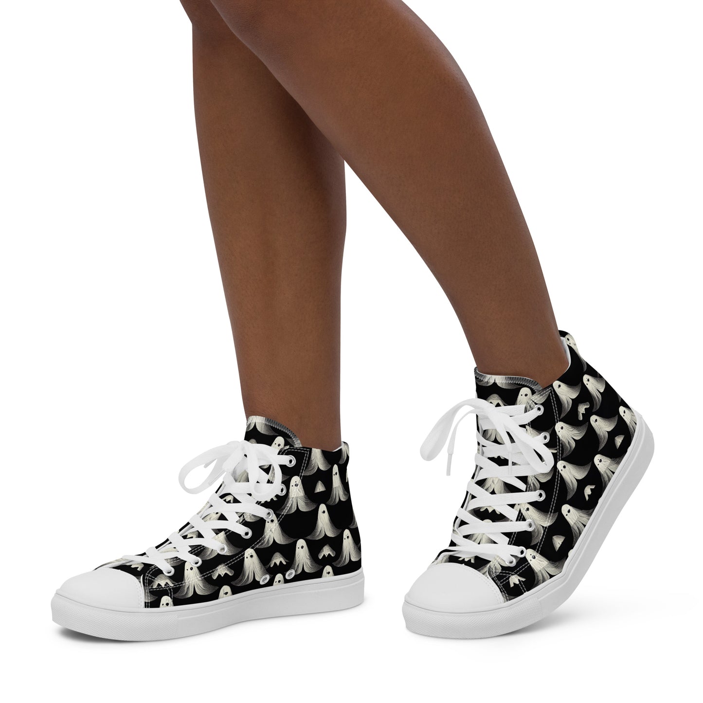 Ghostly Illusions Women’s high top canvas shoes