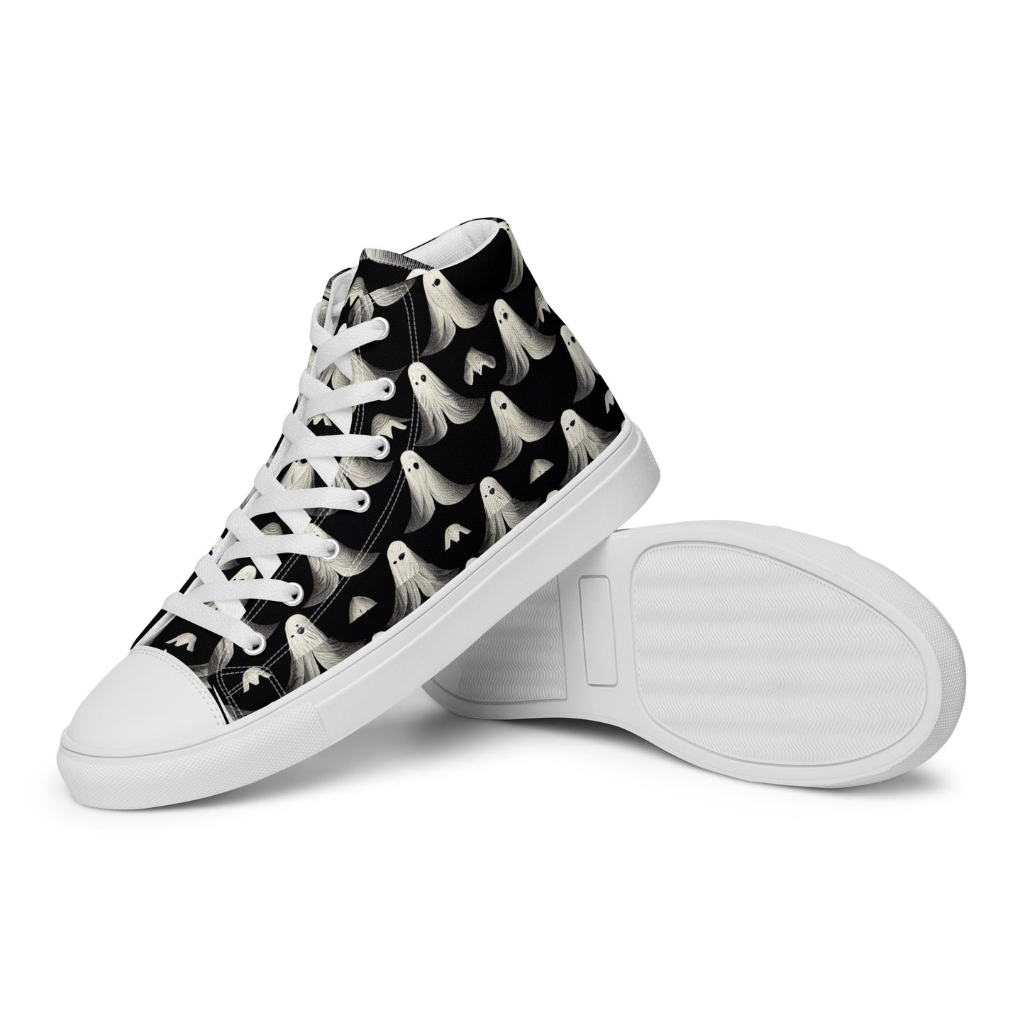 Ghostly Illusions Women’s high top canvas shoes