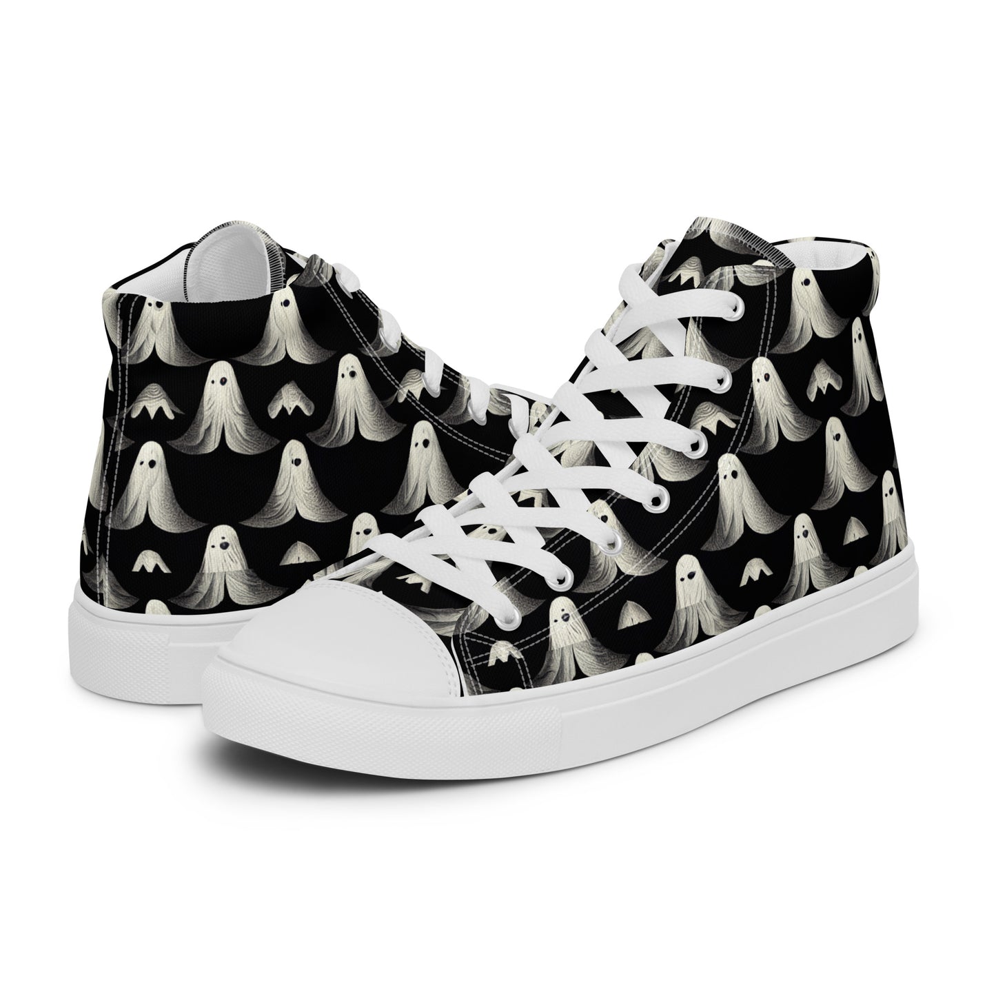 Ghostly Illusions Women’s high top canvas shoes