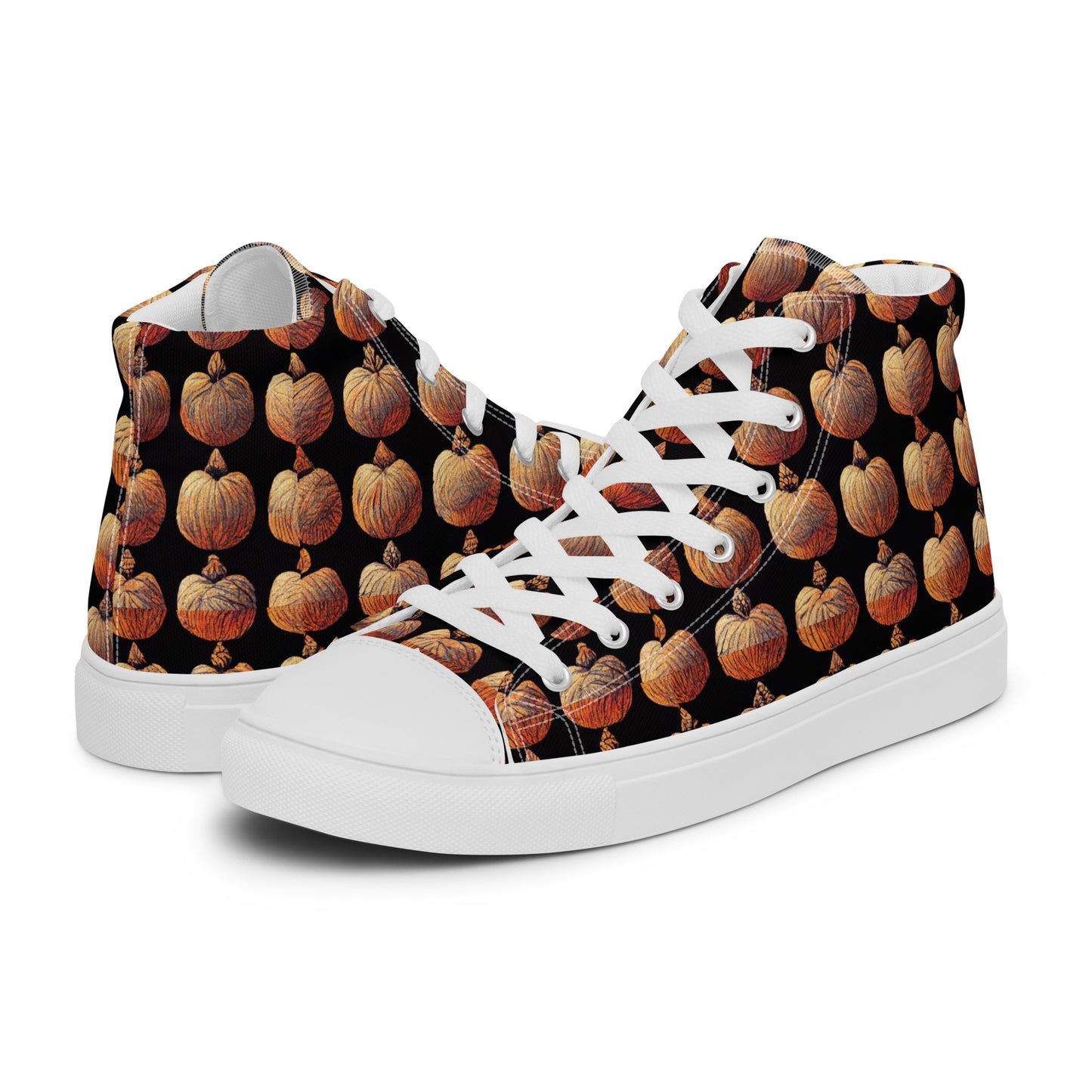 Pumpkin Spice Women’s high top canvas shoes