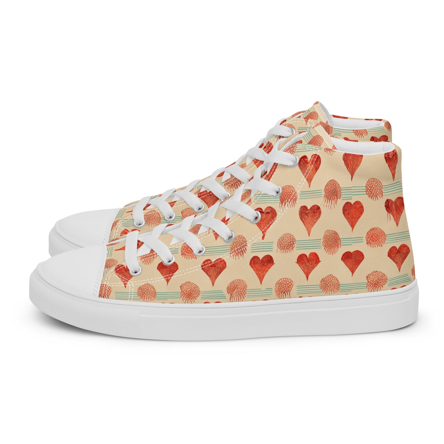 Loves Prints Women’s high top canvas shoes