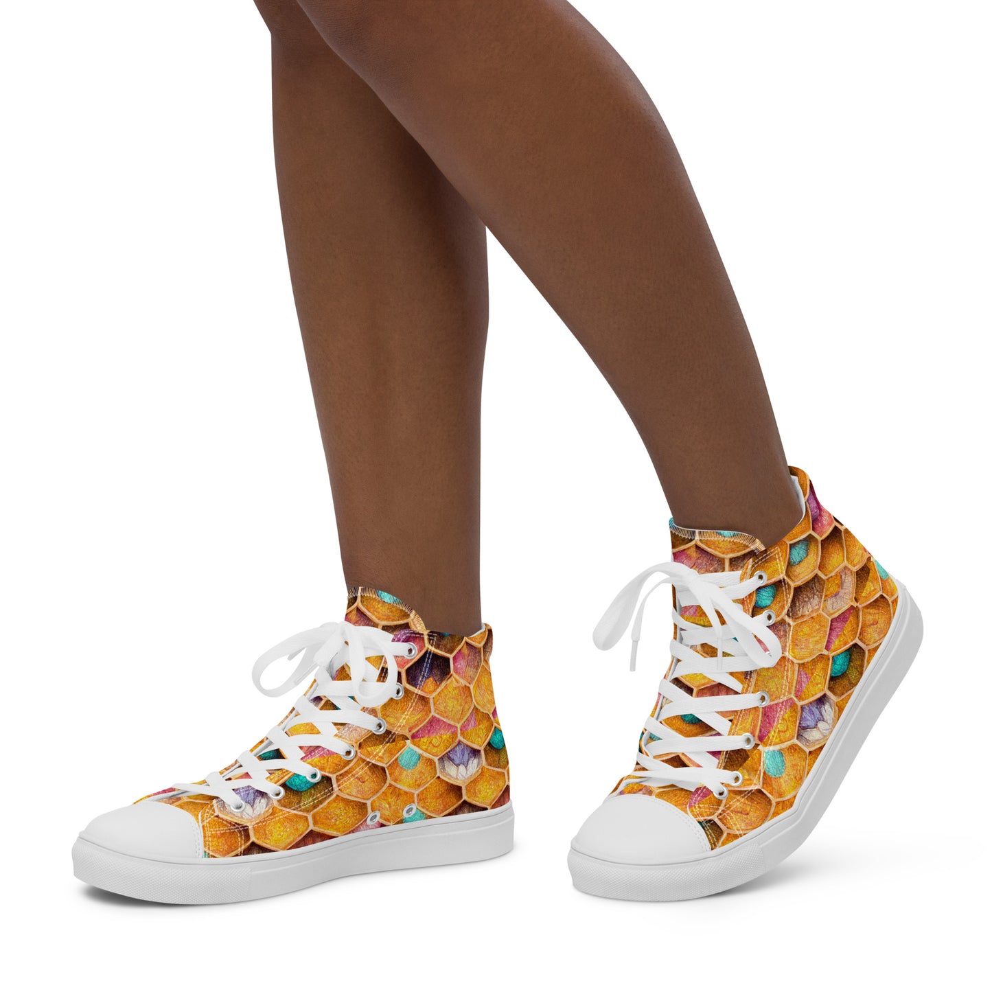 Buzzing With Color Women’s high top canvas shoes