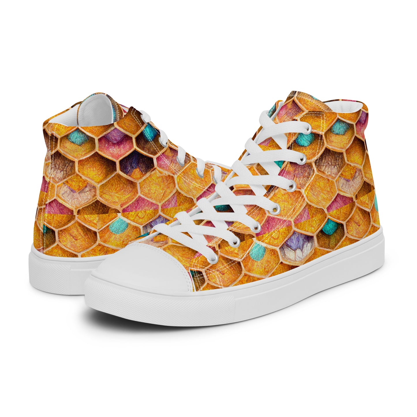 Buzzing With Color Women’s high top canvas shoes