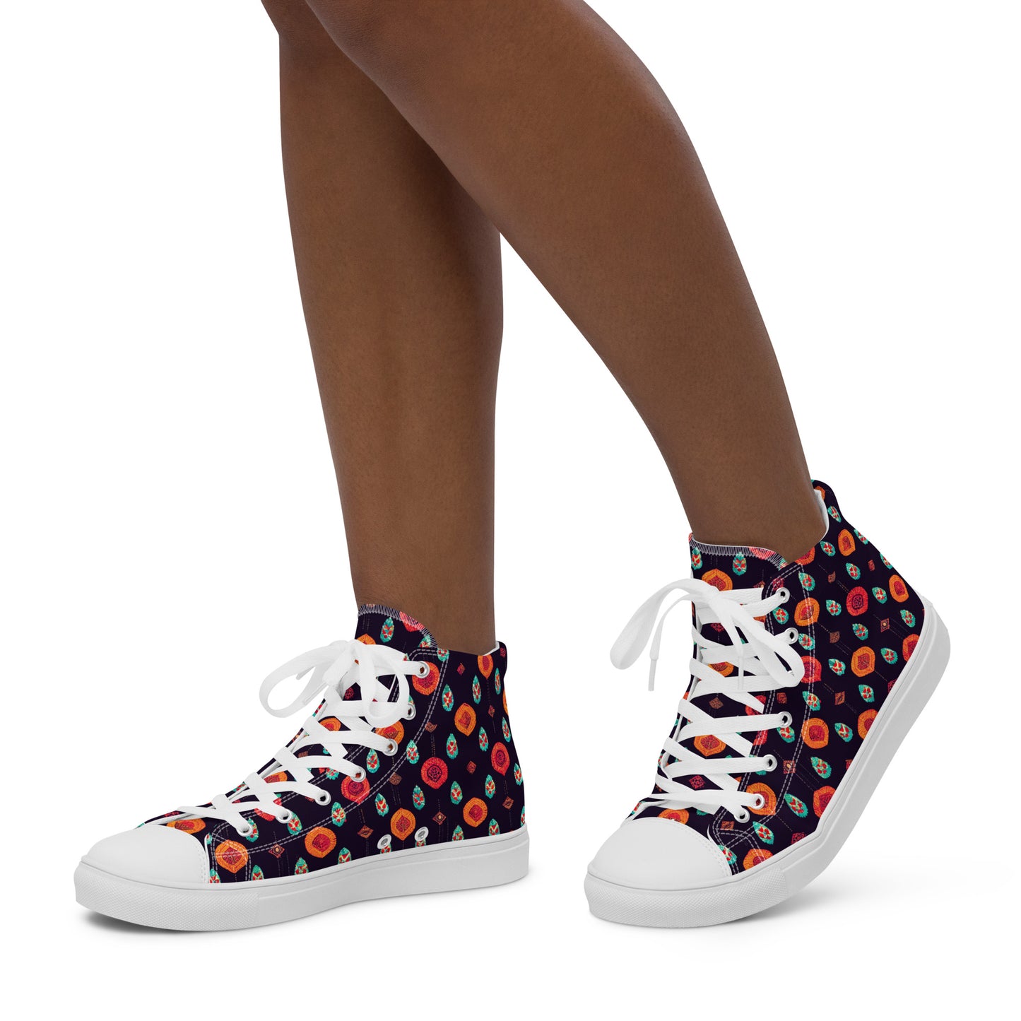 Free Spirited Flora Women’s high top canvas shoes