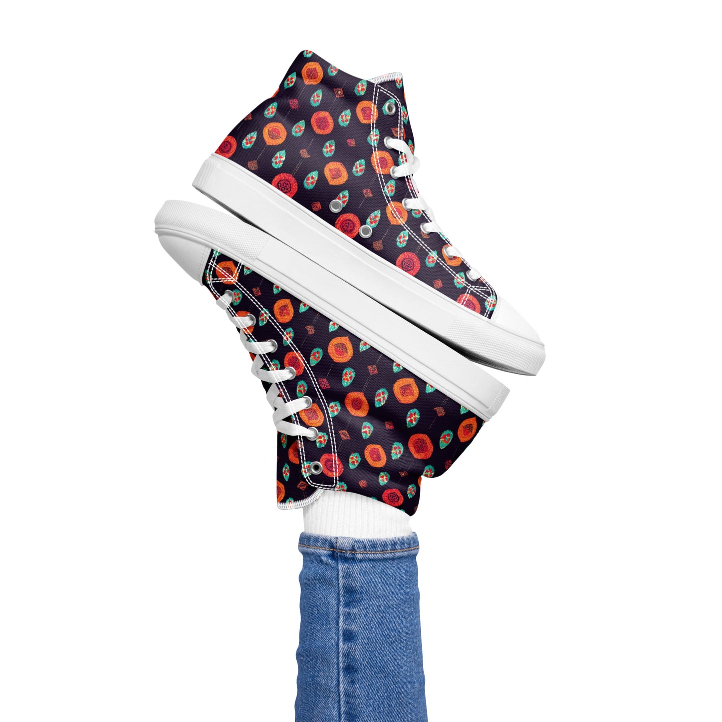 Free Spirited Flora Women’s high top canvas shoes