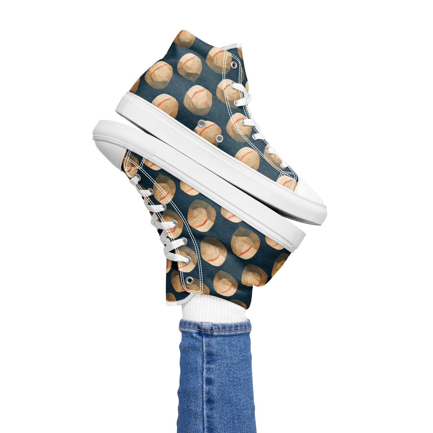 Home Run Hues Women’s high top canvas shoes