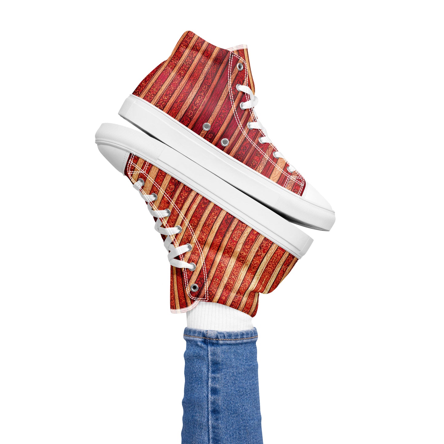 Intricate Carmine Women’s high top canvas shoes