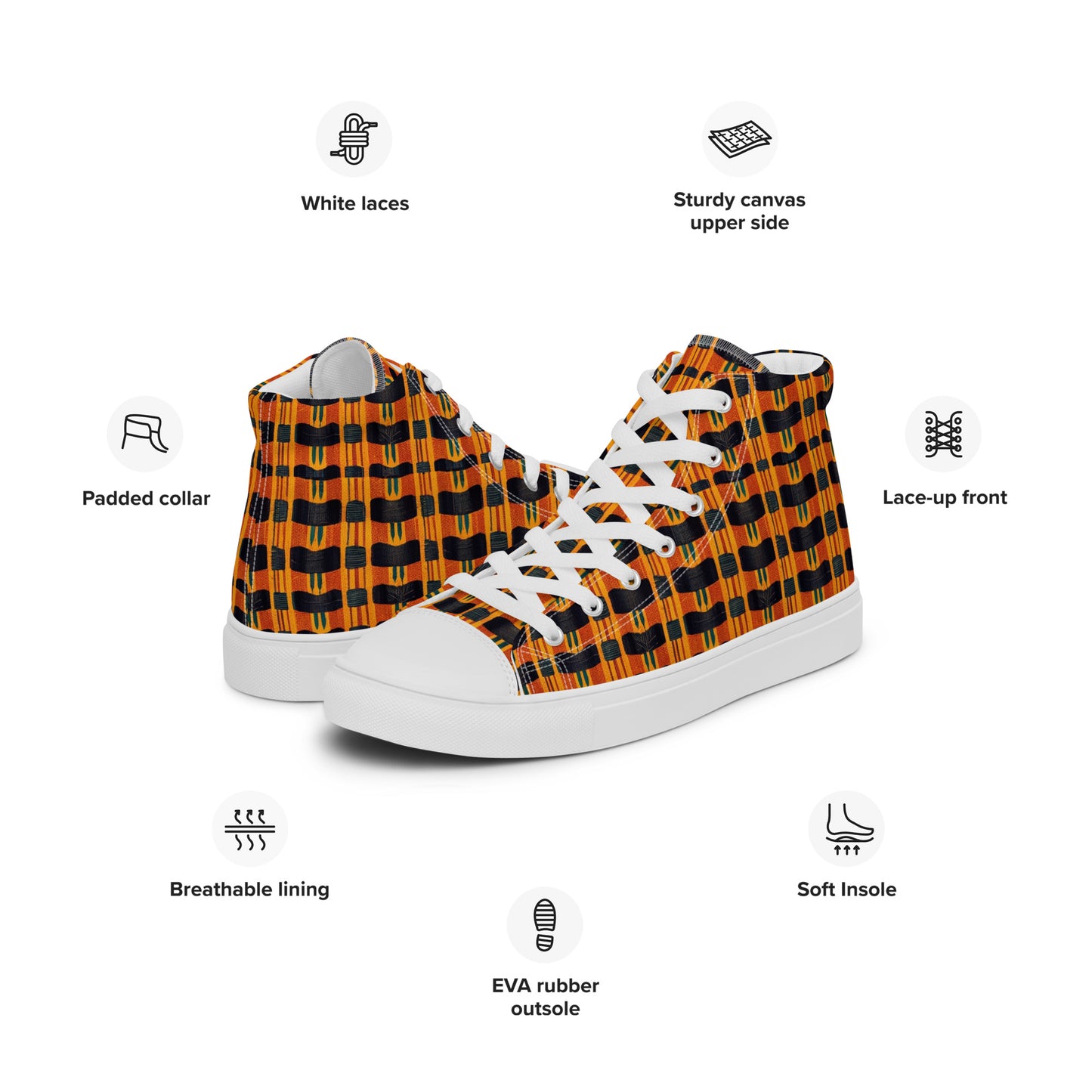 Lusaka Loomed Landscape Women’s high top canvas shoes