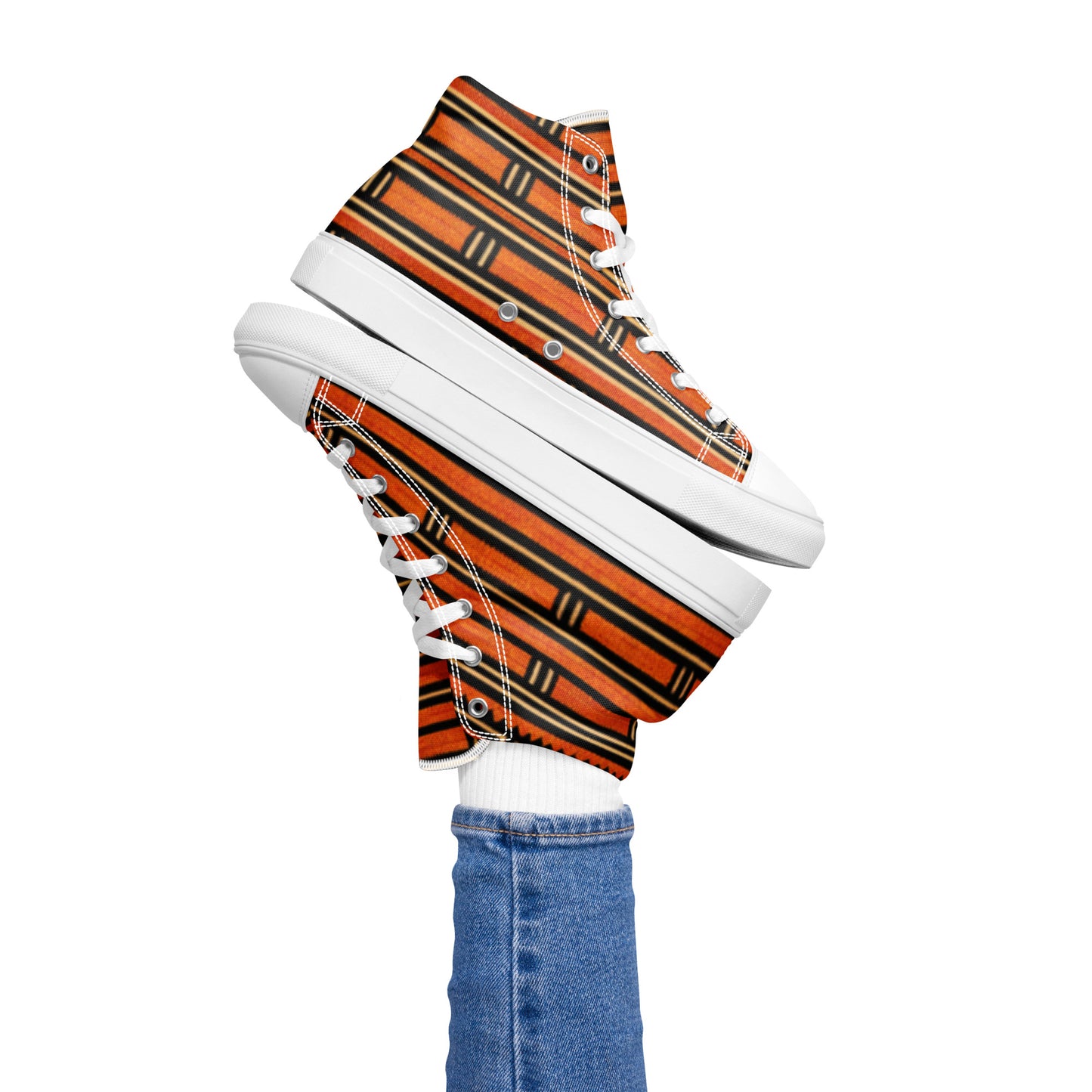 Nightfall Bricks Women’s high top canvas shoes