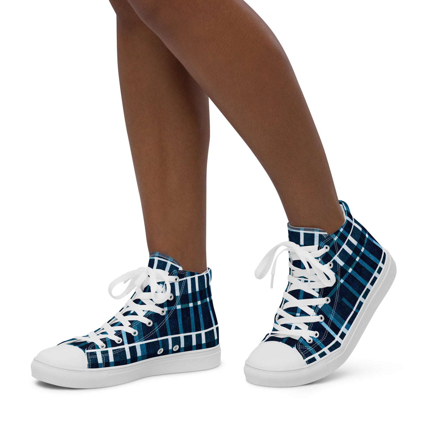 Royal Blue Scottish Heritage Women’s high top canvas shoes