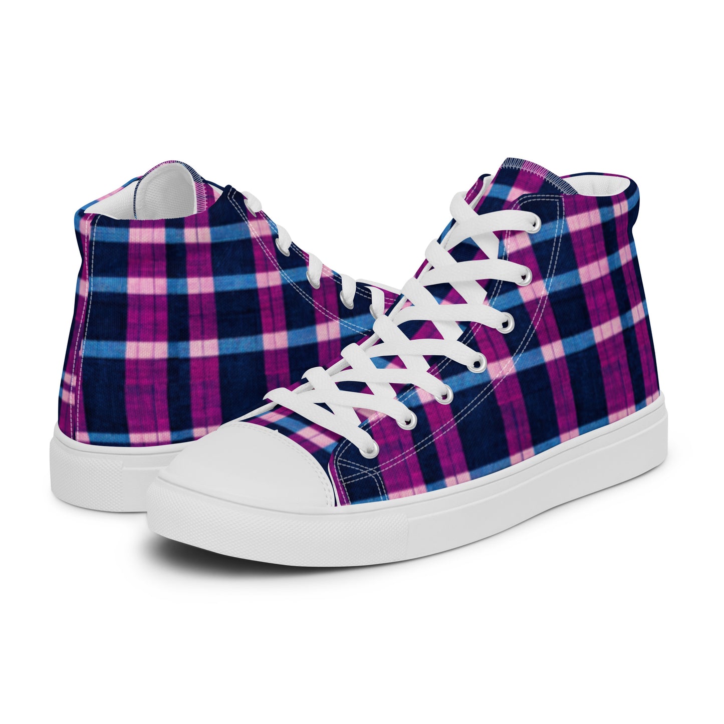 Royal Highlander Plaid Women’s high top canvas shoes