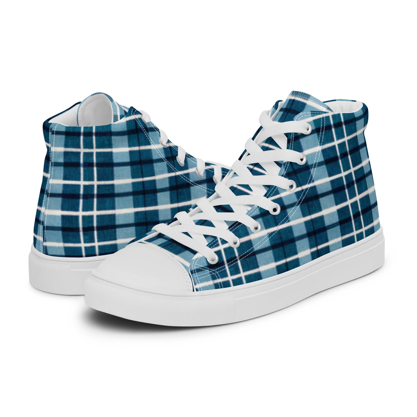 Scotsman’s Skyward Plaid Women’s high top canvas shoes