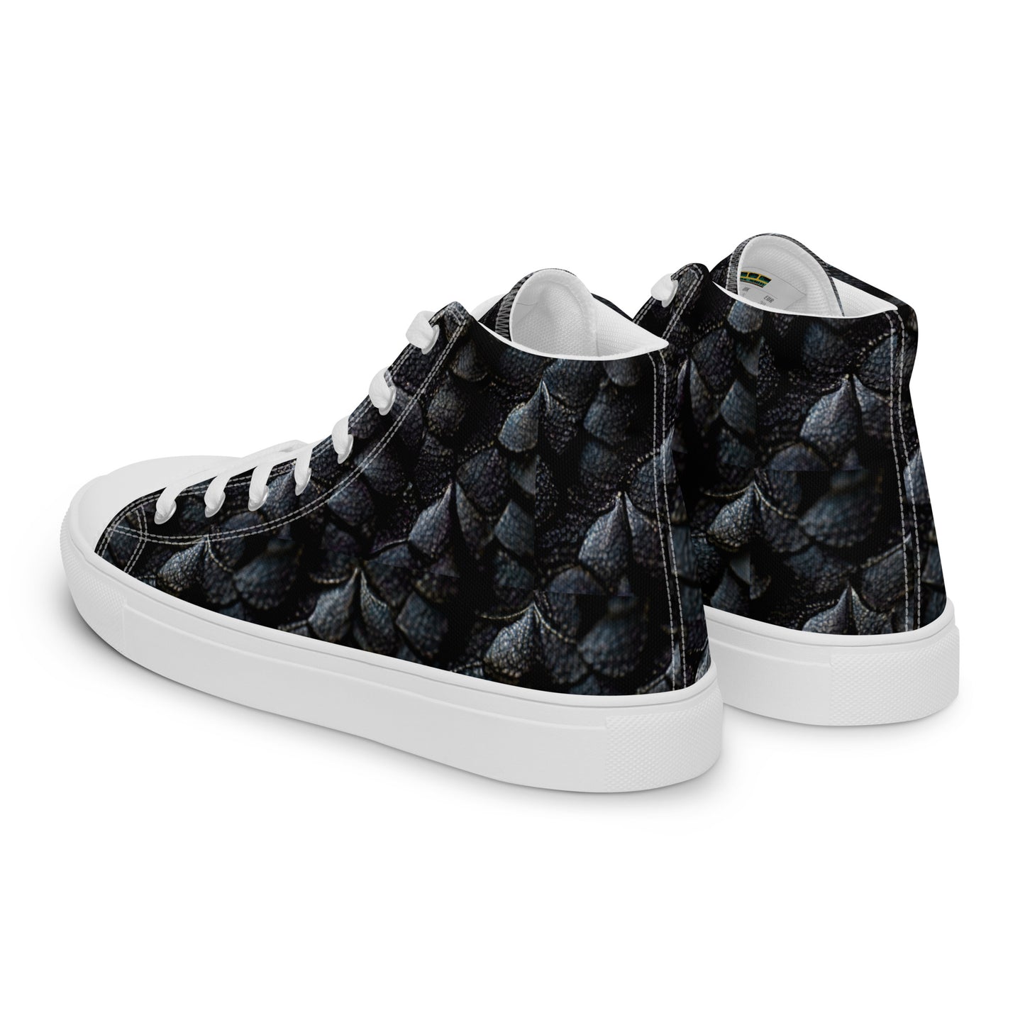 Onyxxor, the Cliff Sentinel Dragon Women’s high top canvas shoes