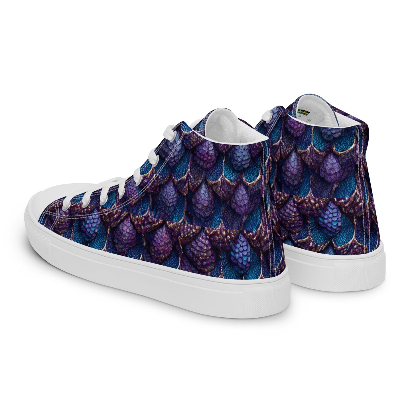 Luminosa, the Radiant Amethyst Drakon Women’s high top canvas shoes