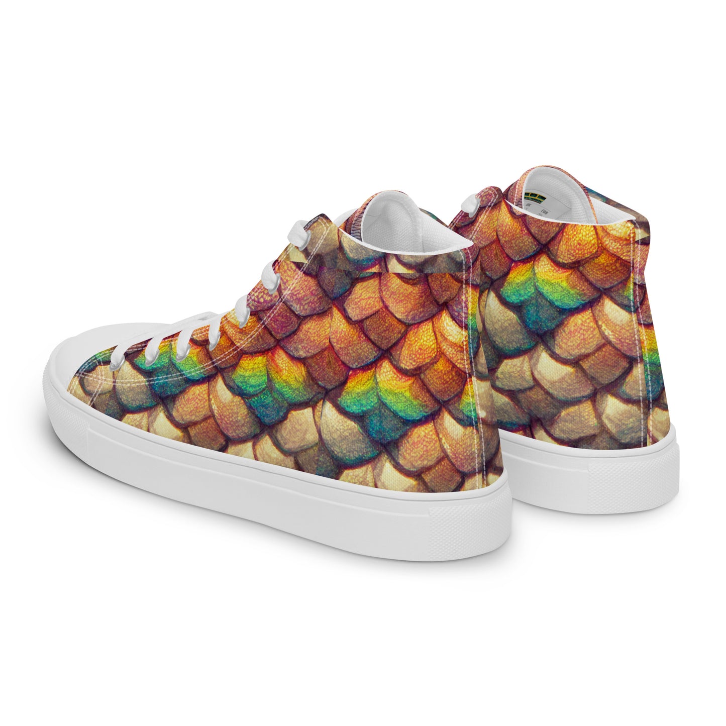 Cloeyra, the Radiant Aether Dragon Women’s high top canvas shoes