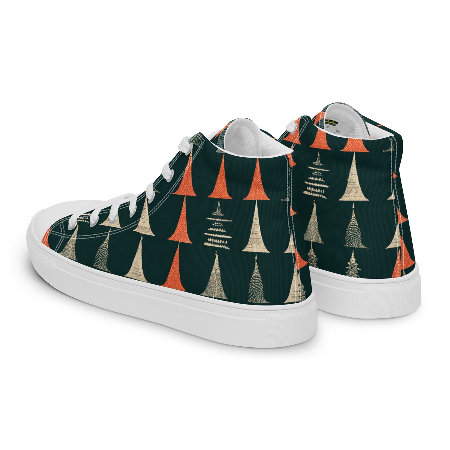 Holiday Tree Symphony Women’s high top canvas shoes