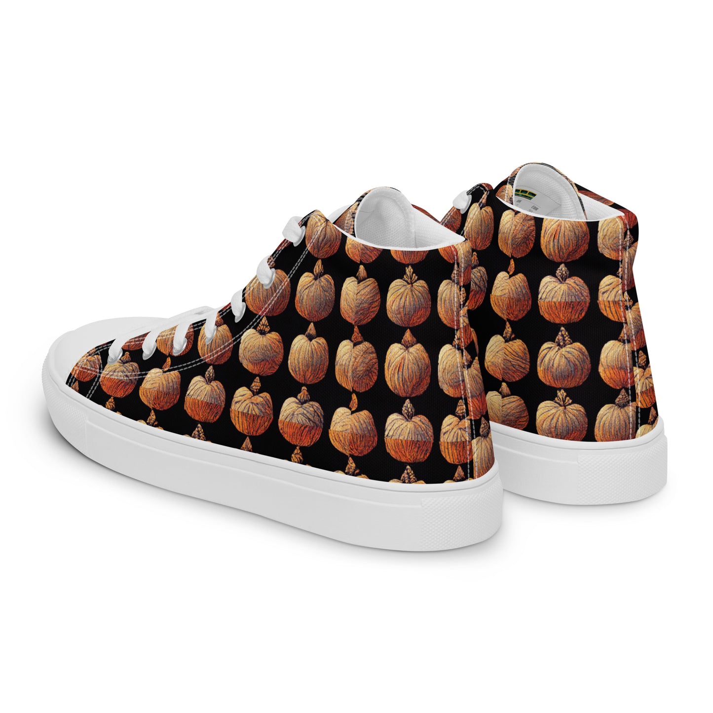 Pumpkin Spice Women’s high top canvas shoes