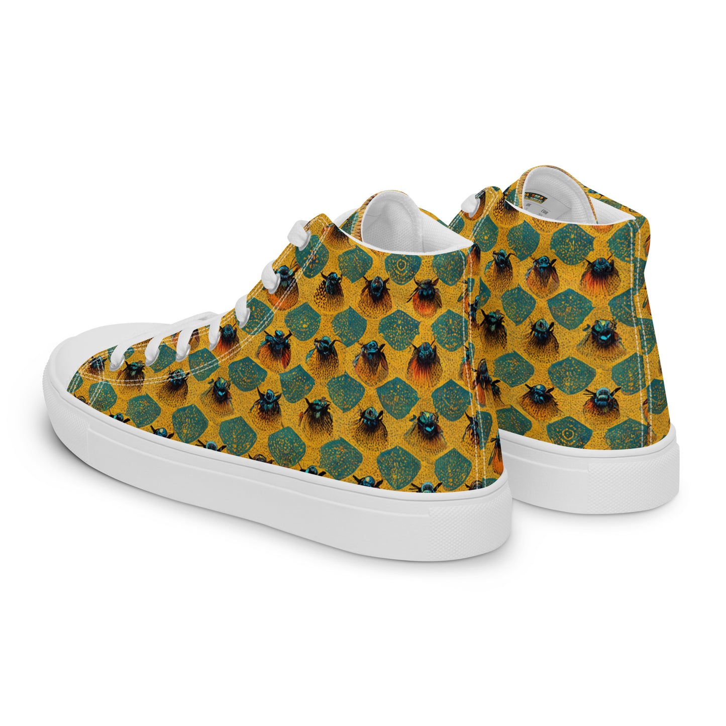 Honeycomb Whispers Women’s high top canvas shoes