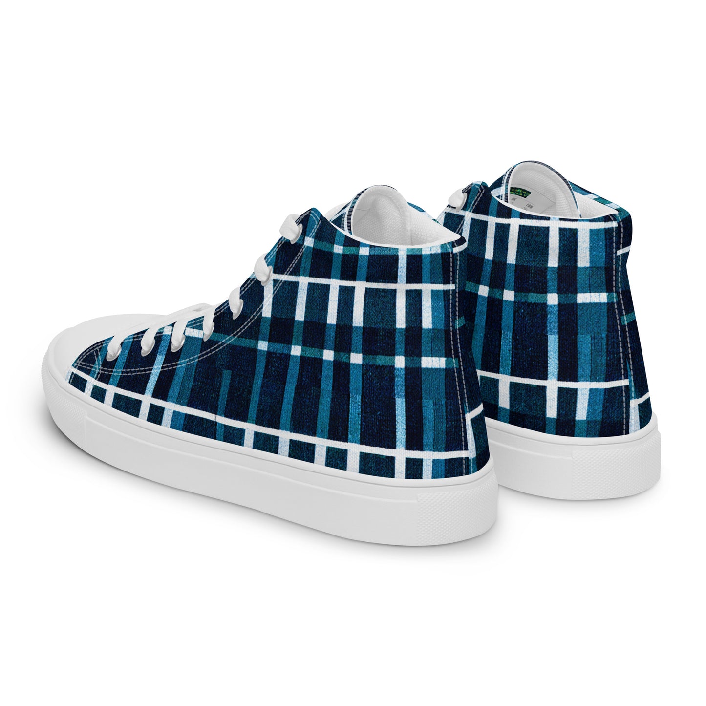 Royal Blue Scottish Heritage Women’s high top canvas shoes