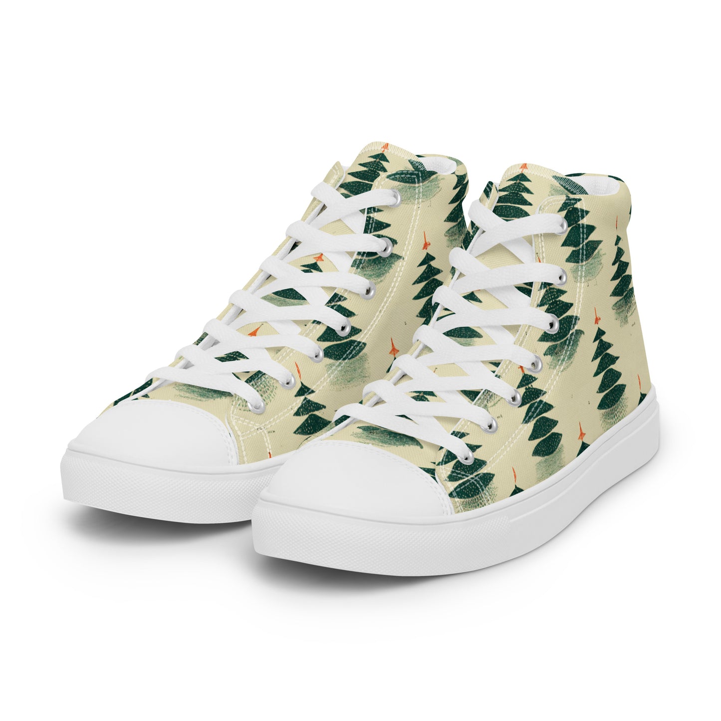 Merry Pine Parade Women’s high top canvas shoes