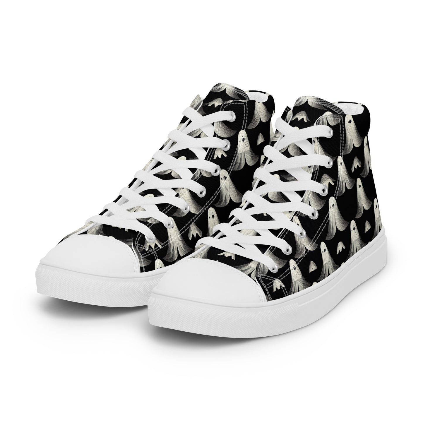 Ghostly Illusions Women’s high top canvas shoes