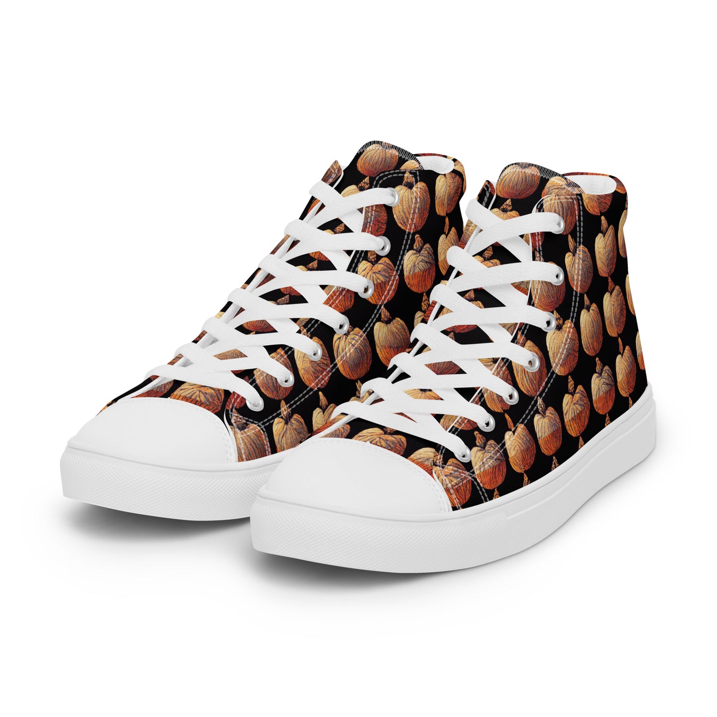 Pumpkin Spice Women’s high top canvas shoes