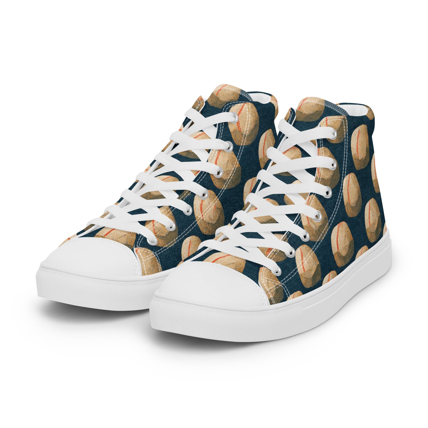 Home Run Hues Women’s high top canvas shoes