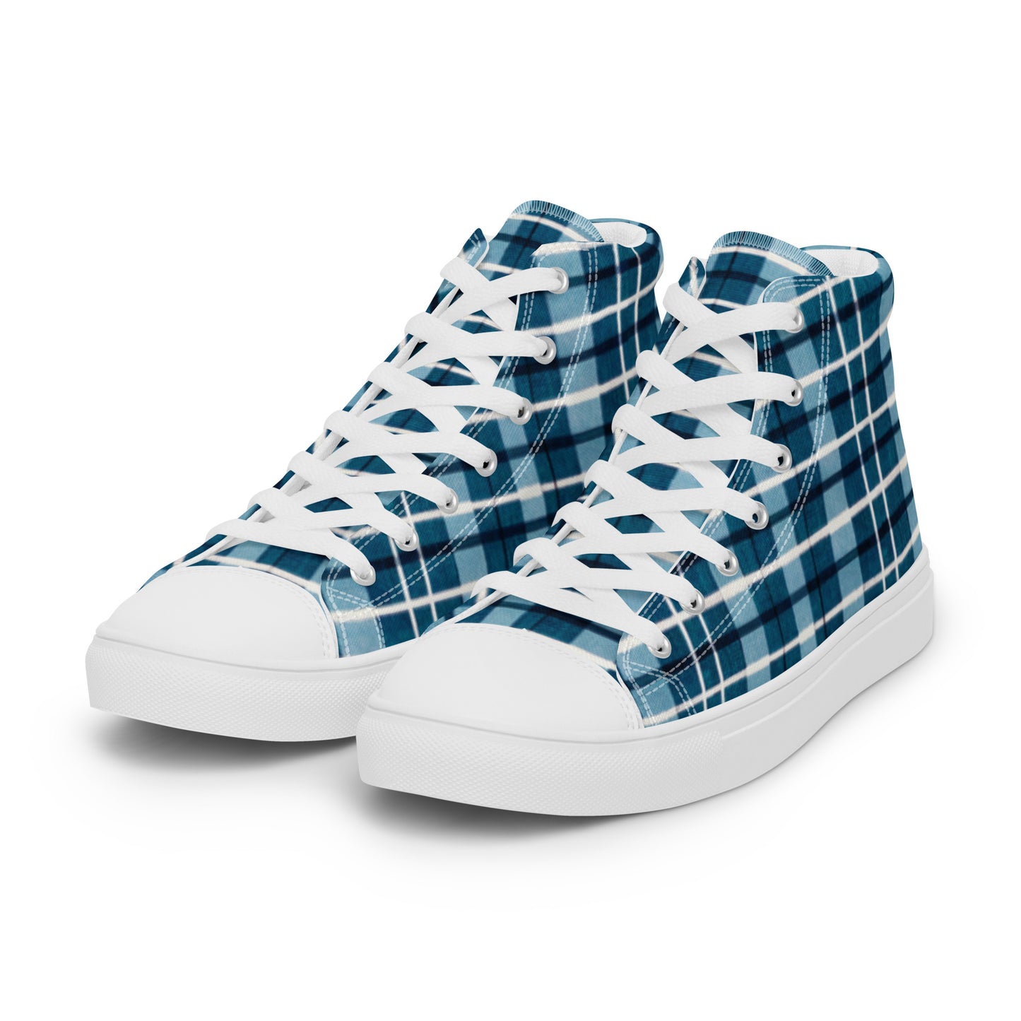 Scotsman’s Skyward Plaid Women’s high top canvas shoes