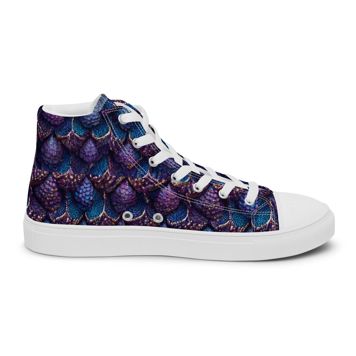 Luminosa, the Radiant Amethyst Drakon Women’s high top canvas shoes